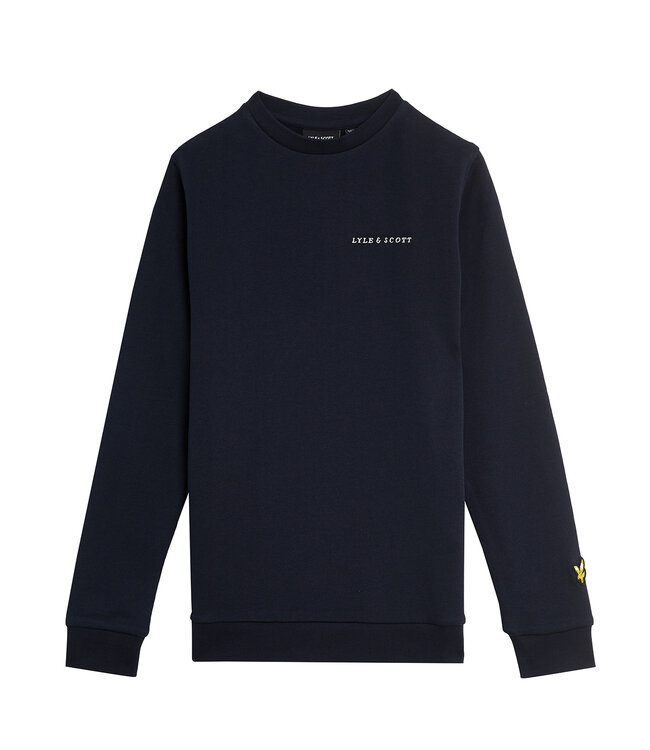 Lyle & Scott winter sweater jongens - Navy blauw - Script