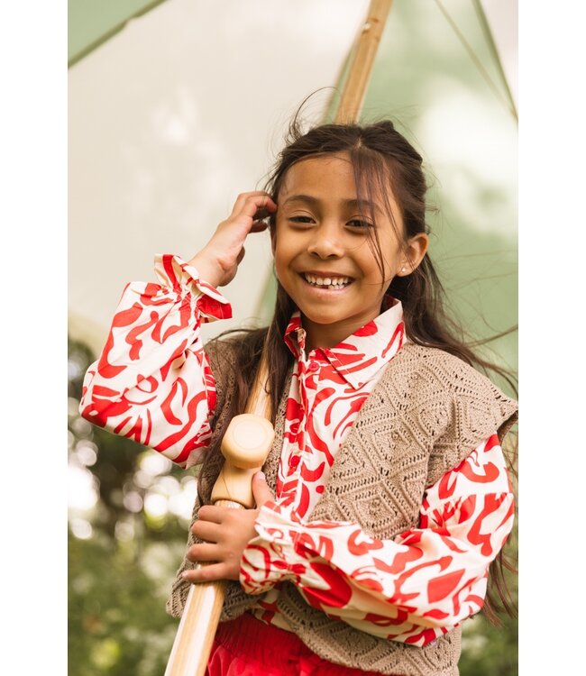 Quapi Zomer vest meisjes - zand -  Fran