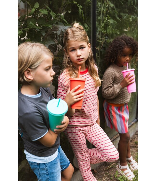 Quapi Zomer broek meisjes - roze rood -  Froukje