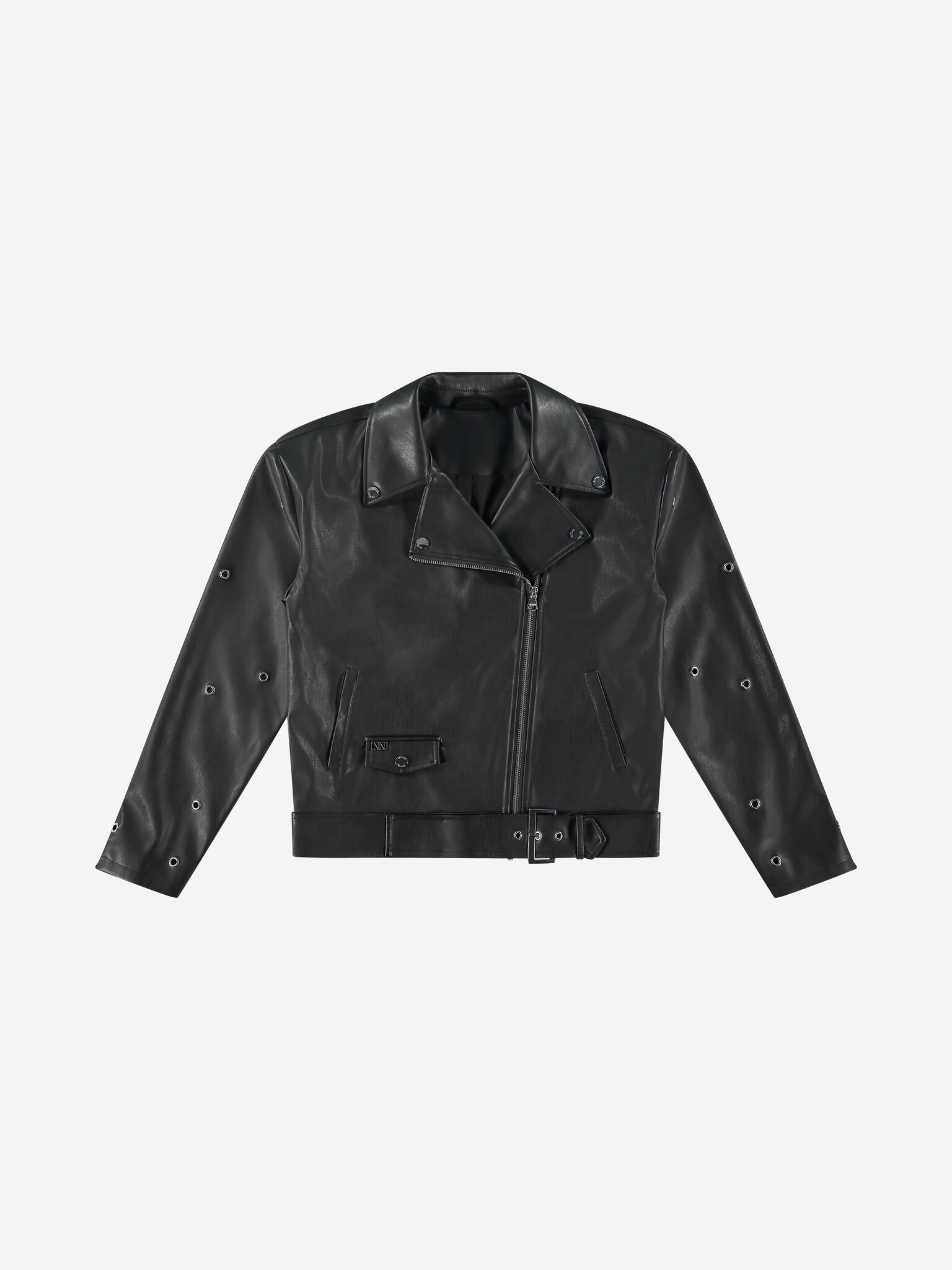 Nik&Nik zomer biker jasje meisjes - zwart - Eyelet Nik&Nik zomer biker jasje meisjes - zwart - Eyelet
