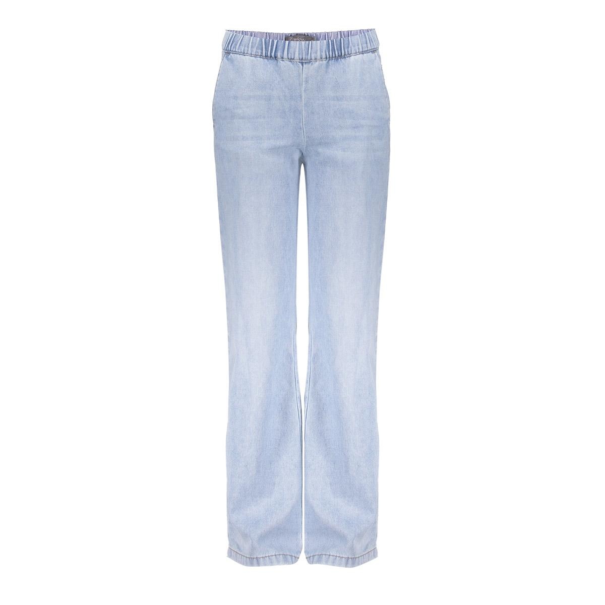 Geisha zomer jeans broek meisjes - wide elastic waist - bleached denim Geisha zomer jeans broek meisjes - wide elastic waist - bleached denim