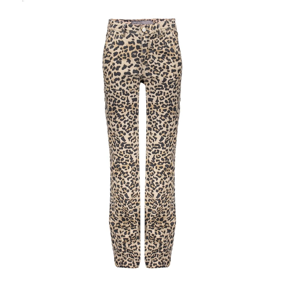 Geisha zomer jeans broek meisjes - zand / luipaard print Geisha zomer jeans broek meisjes - zand / luipaard print