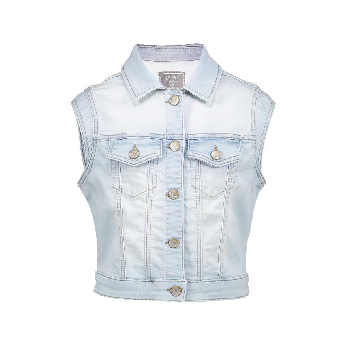 Geisha zomer gilet meisjes - jogg jeans - bleached denim Geisha zomer gilet meisjes - jogg jeans - bleached denim