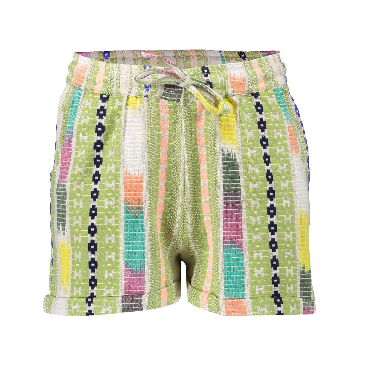 Geisha zomer short meisjes - fancy woven - groen / lime Geisha zomer short meisjes - fancy woven - groen / lime
