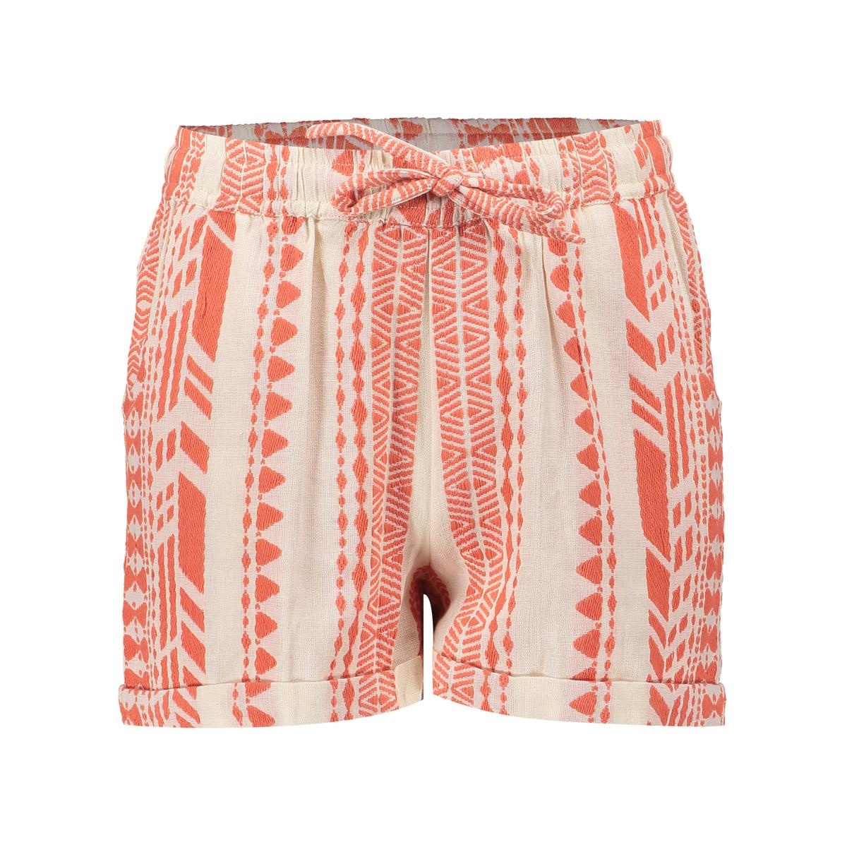 Geisha zomer short meisjes - fancy woven - oranje / off wit Geisha zomer short meisjes - fancy woven - oranje / off wit