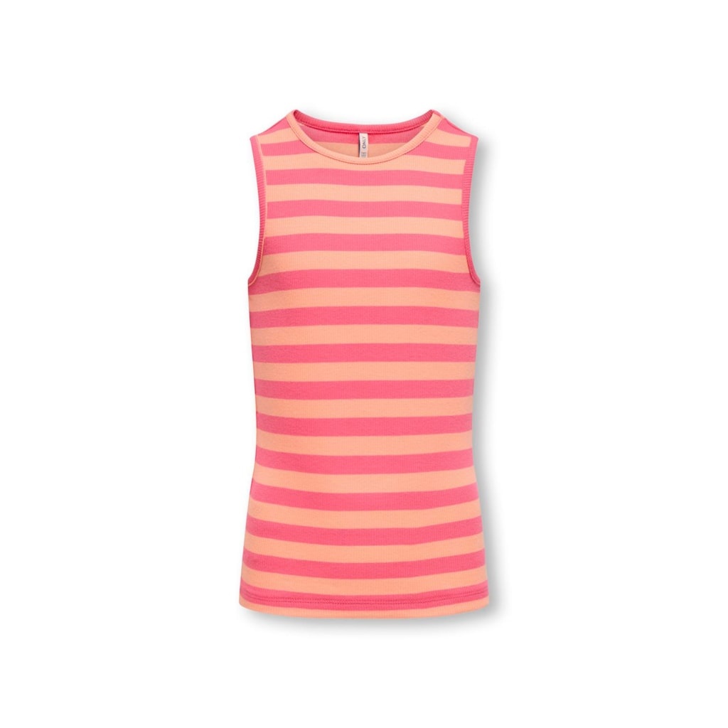 Kids ONLY zomer top meisjes - rib gestreept - zalm roze - Kogkenya Kids ONLY zomer top meisjes - rib gestreept - zalm roze - Kogkenya