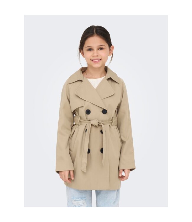 Kids ONLY zomer trenchcoat jas meisjes - taupe - Kogchloe