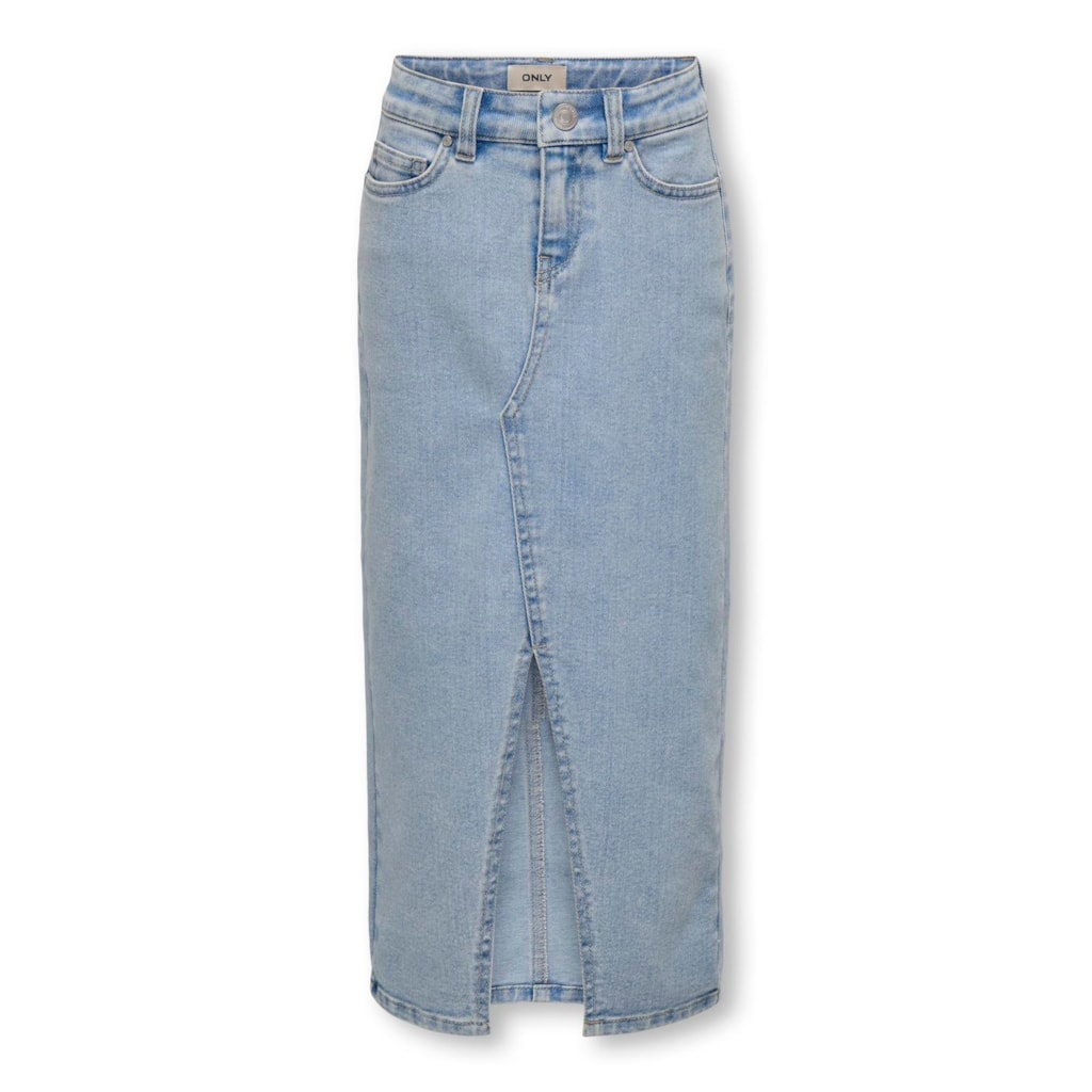 Kids ONLY zomer jeans midi rok meisjes - licht blauw denim - Kogsiri Kids ONLY zomer jeans midi rok meisjes - licht blauw denim - Kogsiri