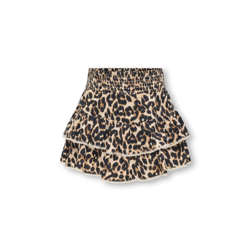 Kids ONLY zomer skort meisjes - AOP - zwart - Kogglow Kids ONLY zomer skort meisjes - AOP - zwart - Kogglow