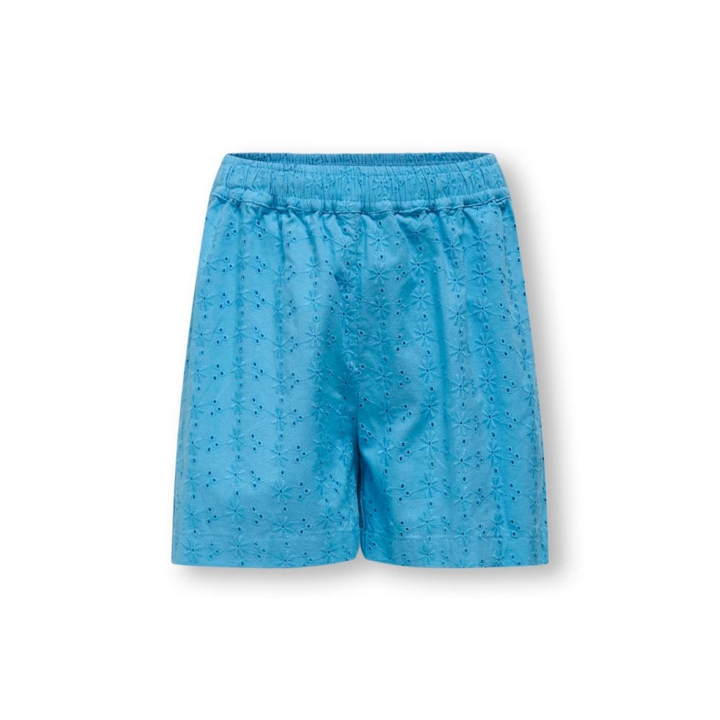 Kids ONLY zomer short meisjes - embroidery - blauw - Kogmargot Kids ONLY zomer short meisjes - embroidery - blauw - Kogmargot