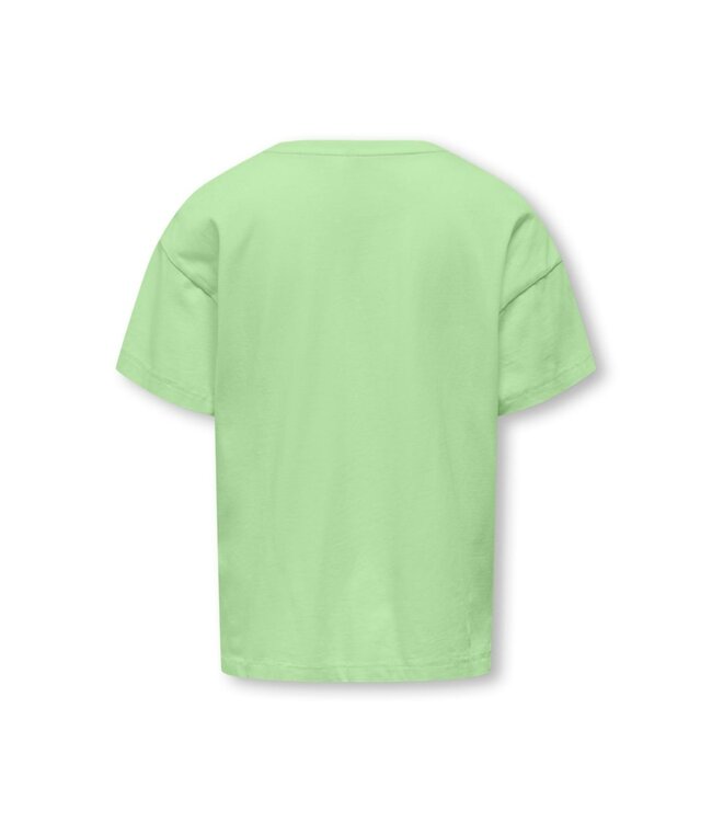 Kids ONLY zomer t-shirt S/S meisjes - loose fit, print - groen - Kogruth