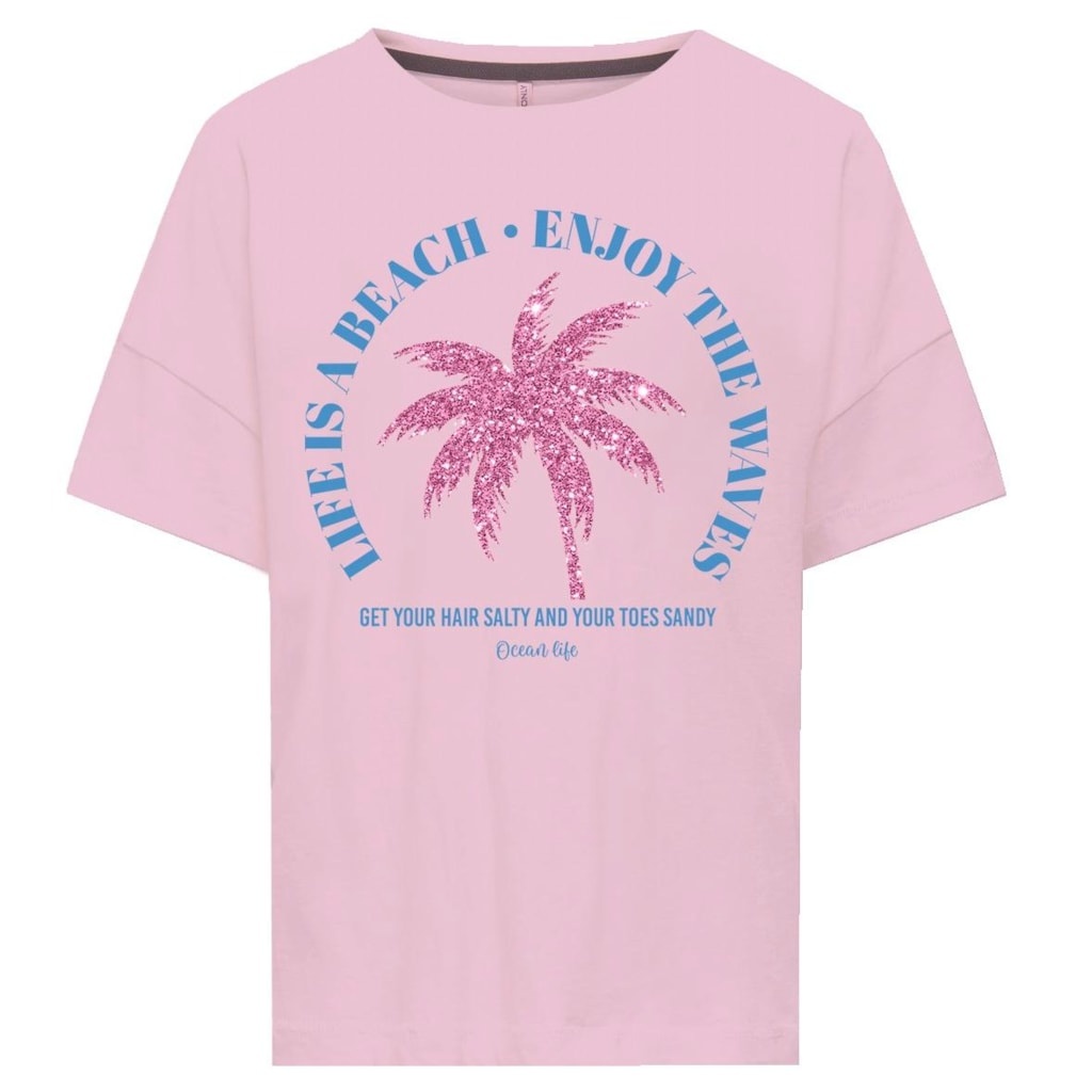 Kids ONLY zomer t-shirt S/S meisjes - roze - Kogwilma Kids ONLY zomer t-shirt S/S meisjes - roze - Kogwilma