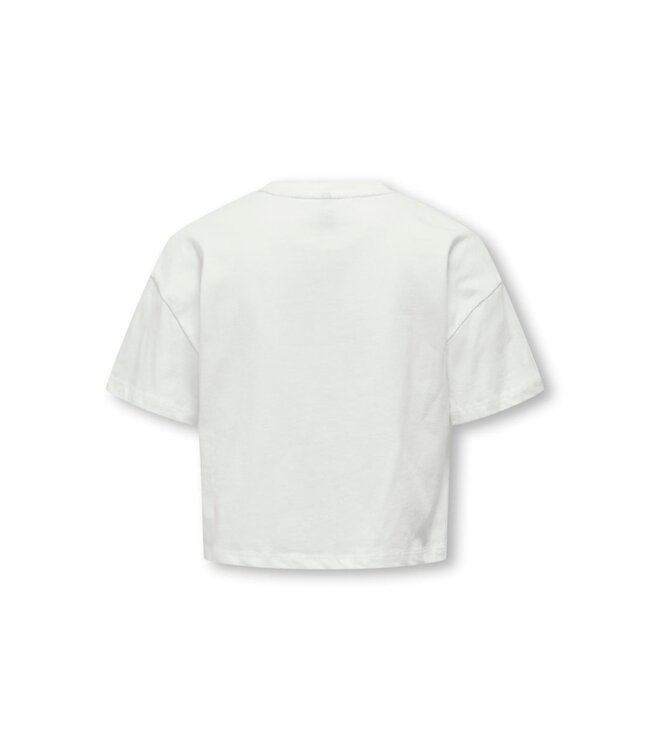 Kids ONLY zomer t-shirt S/S meisjes -  print - off wit - Kogdaphne