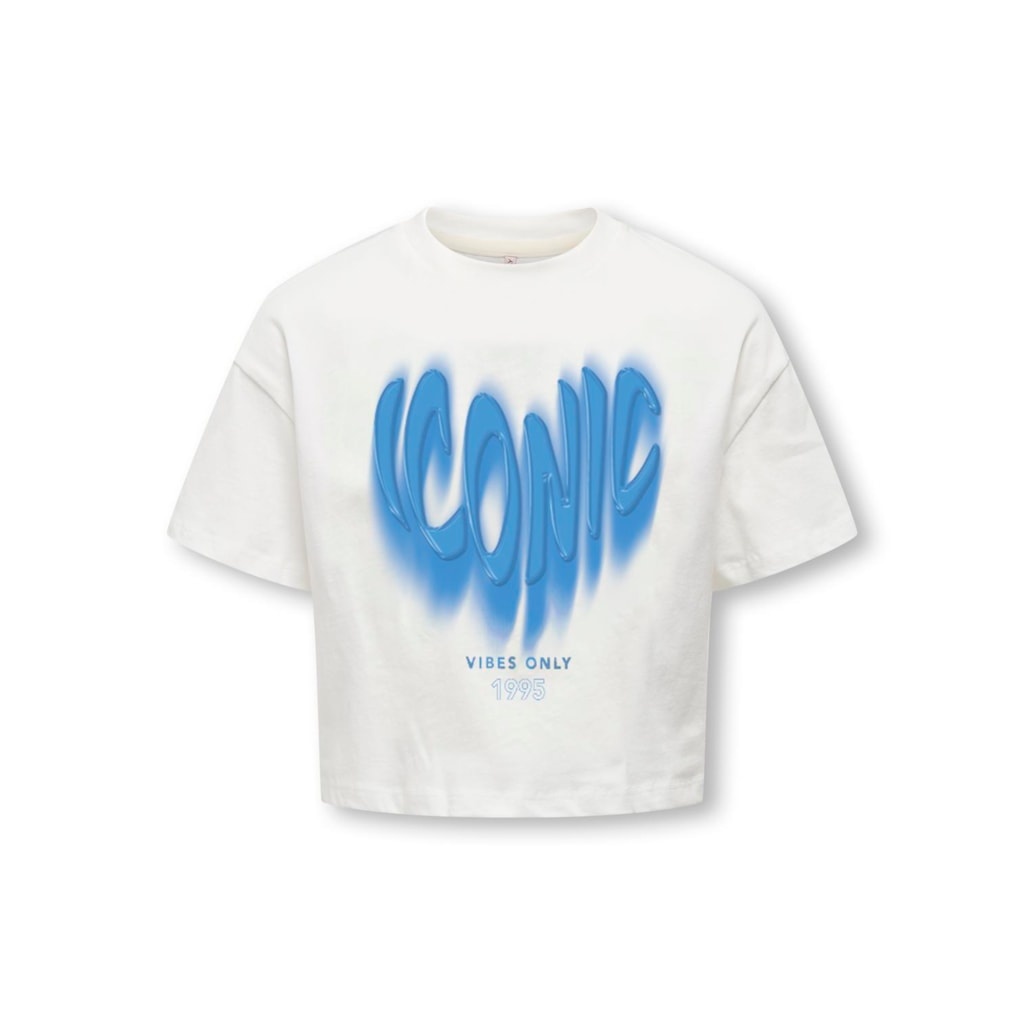 Kids ONLY zomer t-shirt S/S meisjes - print - off wit - Kogdaphne Kids ONLY zomer t-shirt S/S meisjes - print - off wit - Kogdaphne