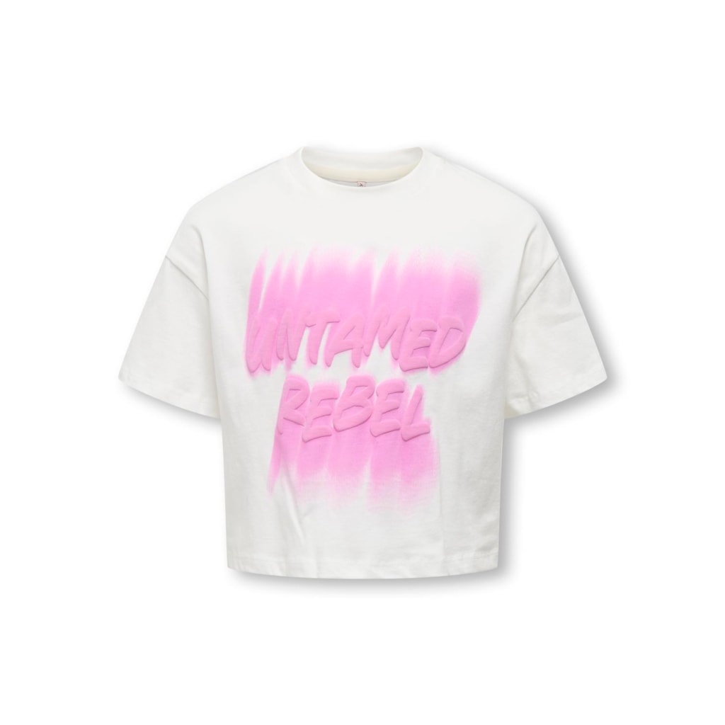 Kids ONLY zomer t-shirt S/S meisjes - print - off wit - Kogdaphne Kids ONLY zomer t-shirt S/S meisjes - print - off wit - Kogdaphne