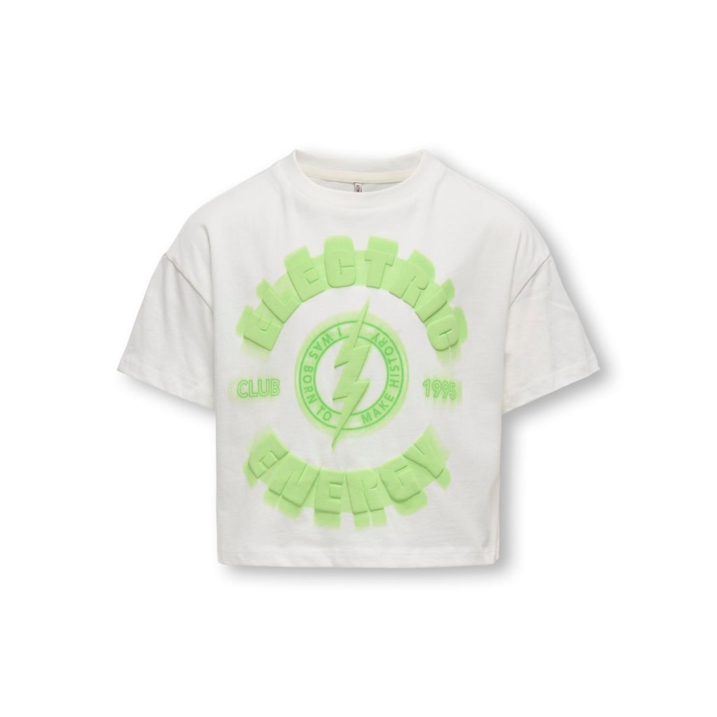 Kids ONLY zomer t-shirt S/S meisjes - print - off wit - Kogdaphne Kids ONLY zomer t-shirt S/S meisjes - print - off wit - Kogdaphne
