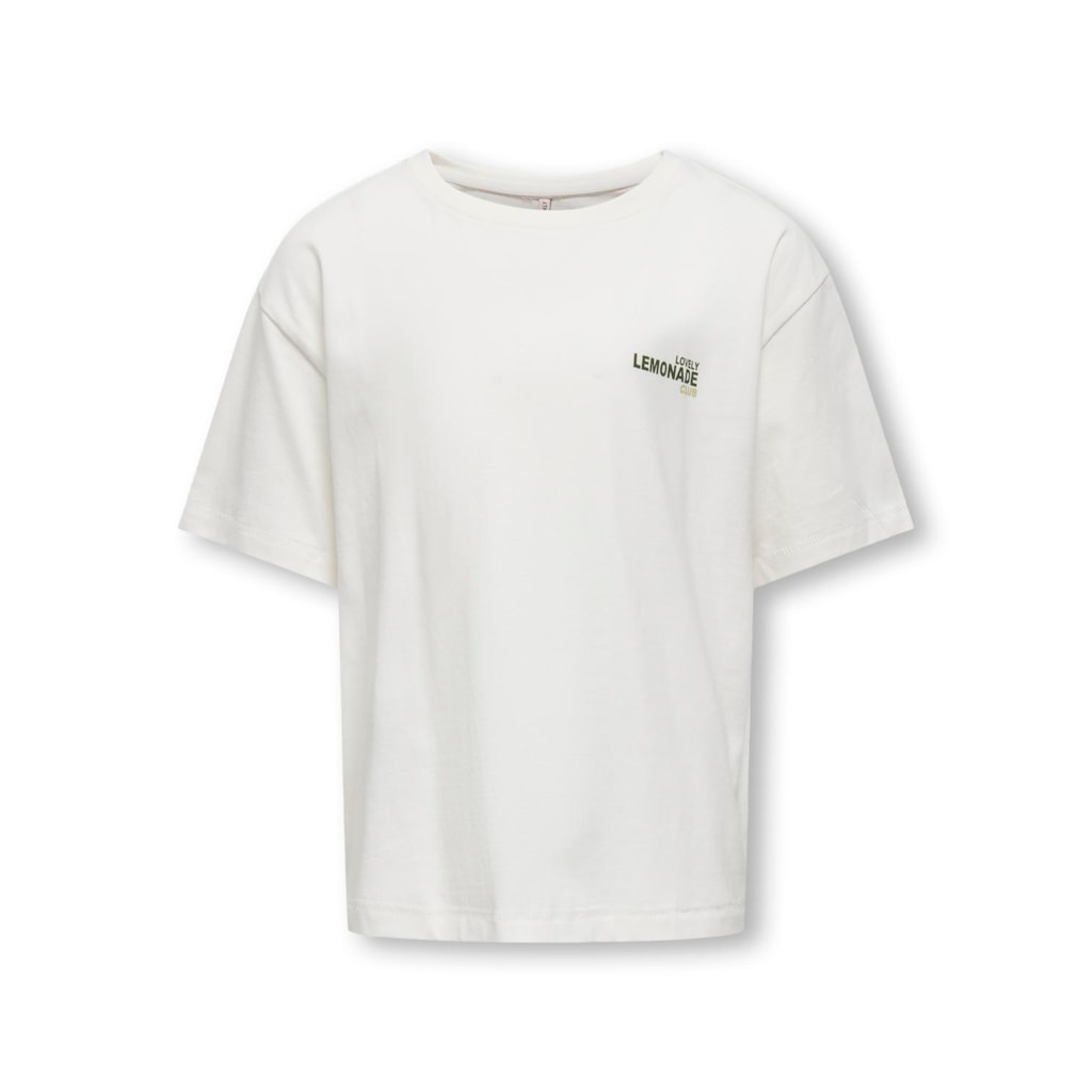 Kids ONLY zomer t-shirt S/S meisjes - loose fit - off wit - Koghelen Kids ONLY zomer t-shirt S/S meisjes - loose fit - off wit - Koghelen