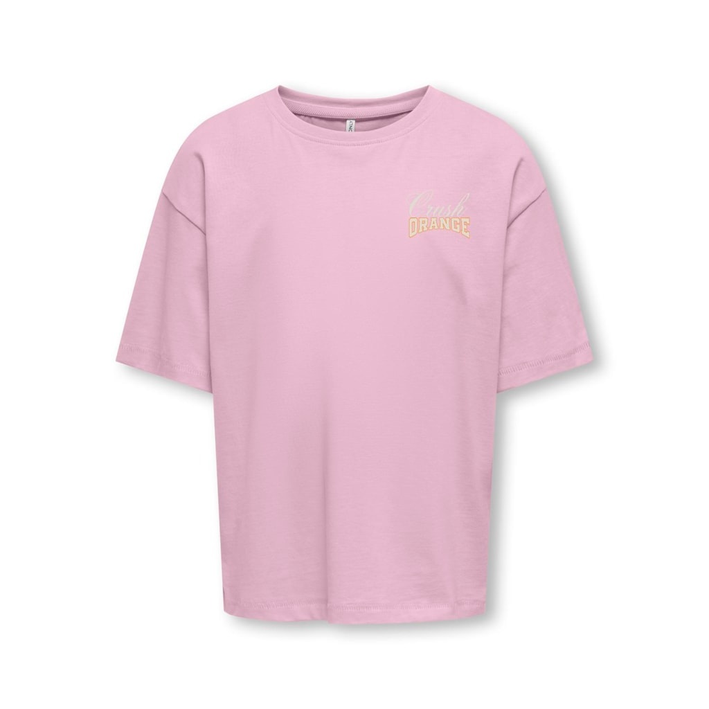 Kids ONLY zomer t-shirt S/S meisjes - loose fit - roze - Koghelen Kids ONLY zomer t-shirt S/S meisjes - loose fit - roze - Koghelen