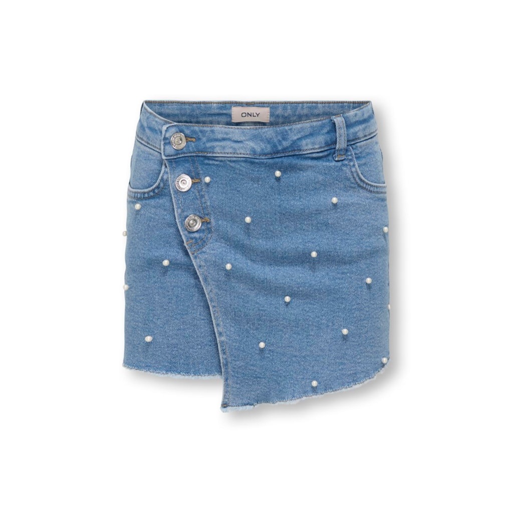 Kids ONLY zomer skort meisjes - parels - licht blauw denim parels - Kogjenny Kids ONLY zomer skort meisjes - parels - licht blauw denim parels - Kogjenny