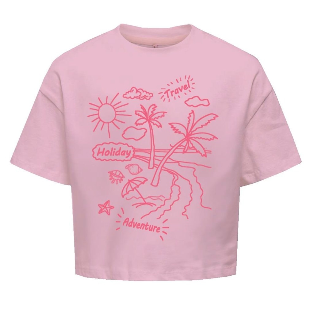 Kids ONLY zomer top S/S meisjes - loose fit - roze - Kogvacay Kids ONLY zomer top S/S meisjes - loose fit - roze - Kogvacay