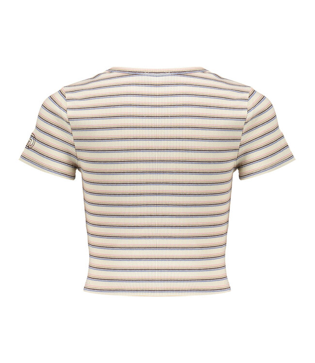 Frankie & Liberty Zomer t-shirt meisjes - zwart wit - gestreept - Rozy