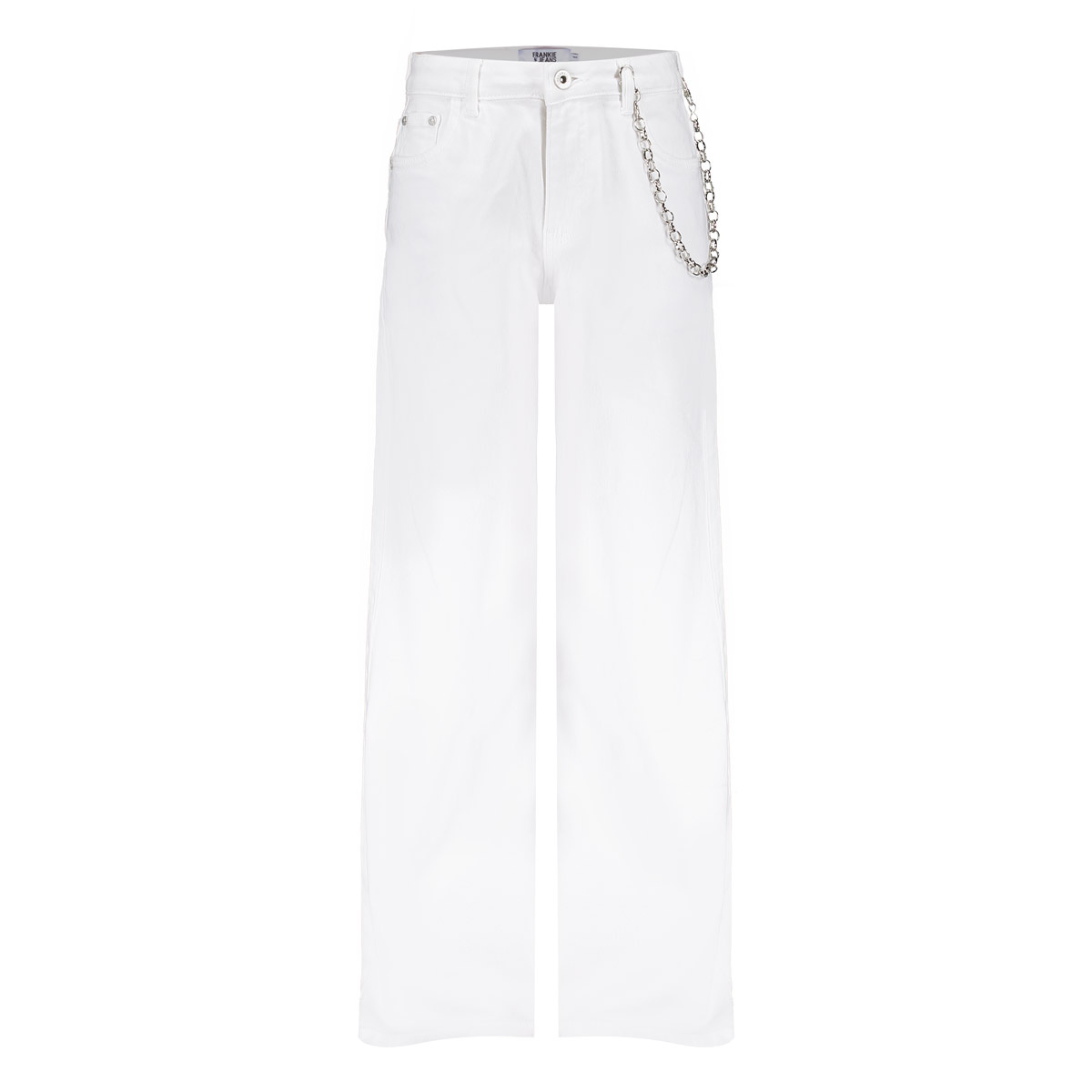Frankie & Liberty Zomer jeans broek - wide leg meisjes - wit - Attitude Frankie & Liberty Zomer jeans broek - wide leg meisjes - wit - Attitude