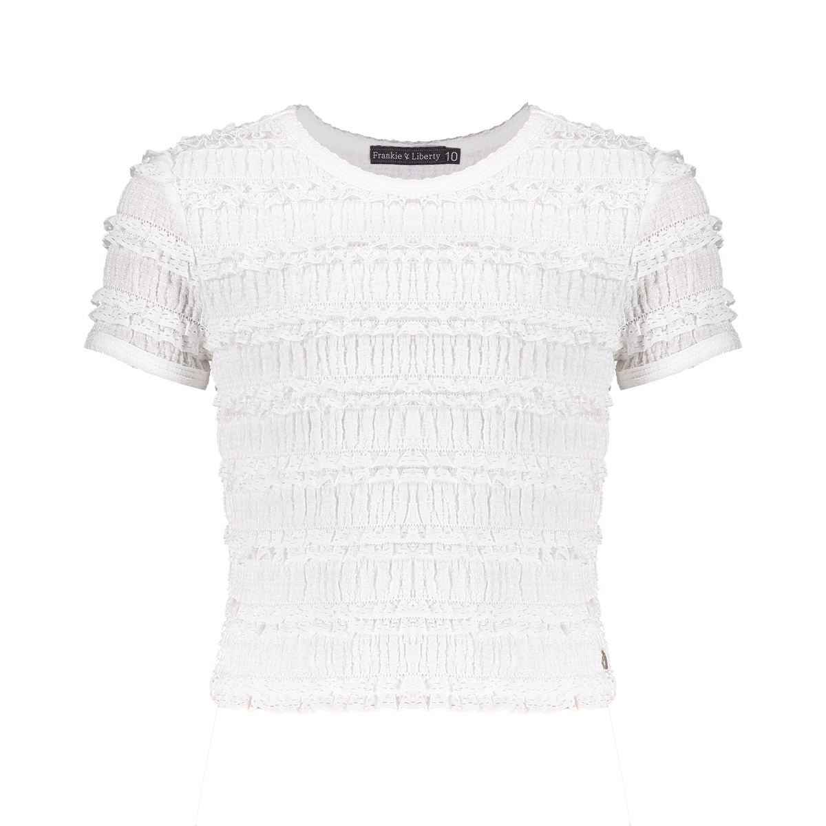 Frankie & Liberty Zomer t-shirt - kant meisjes - wit - Rozy Frankie & Liberty Zomer t-shirt - kant meisjes - wit - Rozy