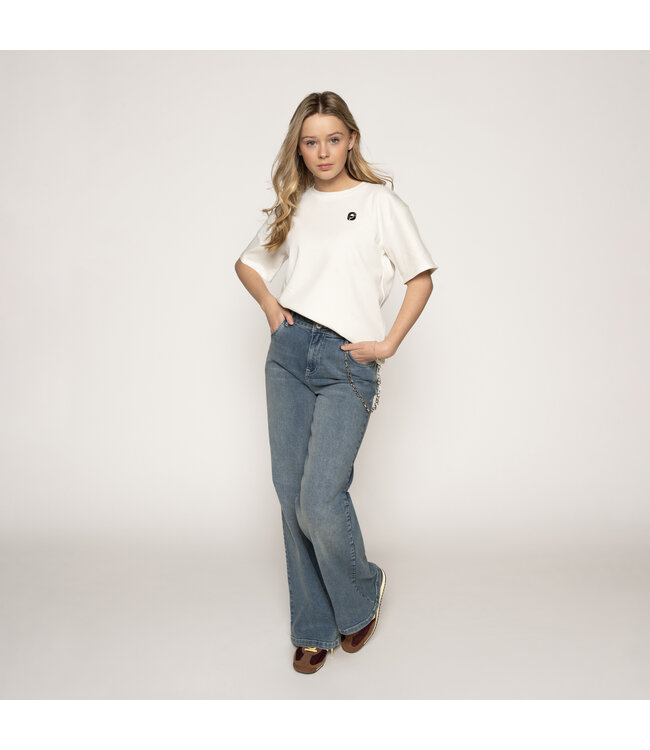 Frankie & Liberty Zomer t-shirt meisjes - creme - Rezia