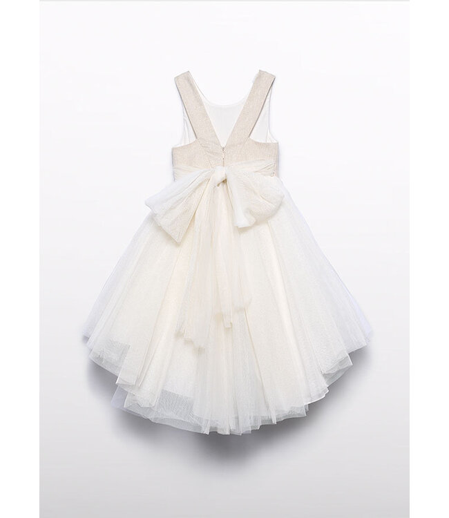 Abel & Lula Zomer jurk linnen shimmer meisjes - goud