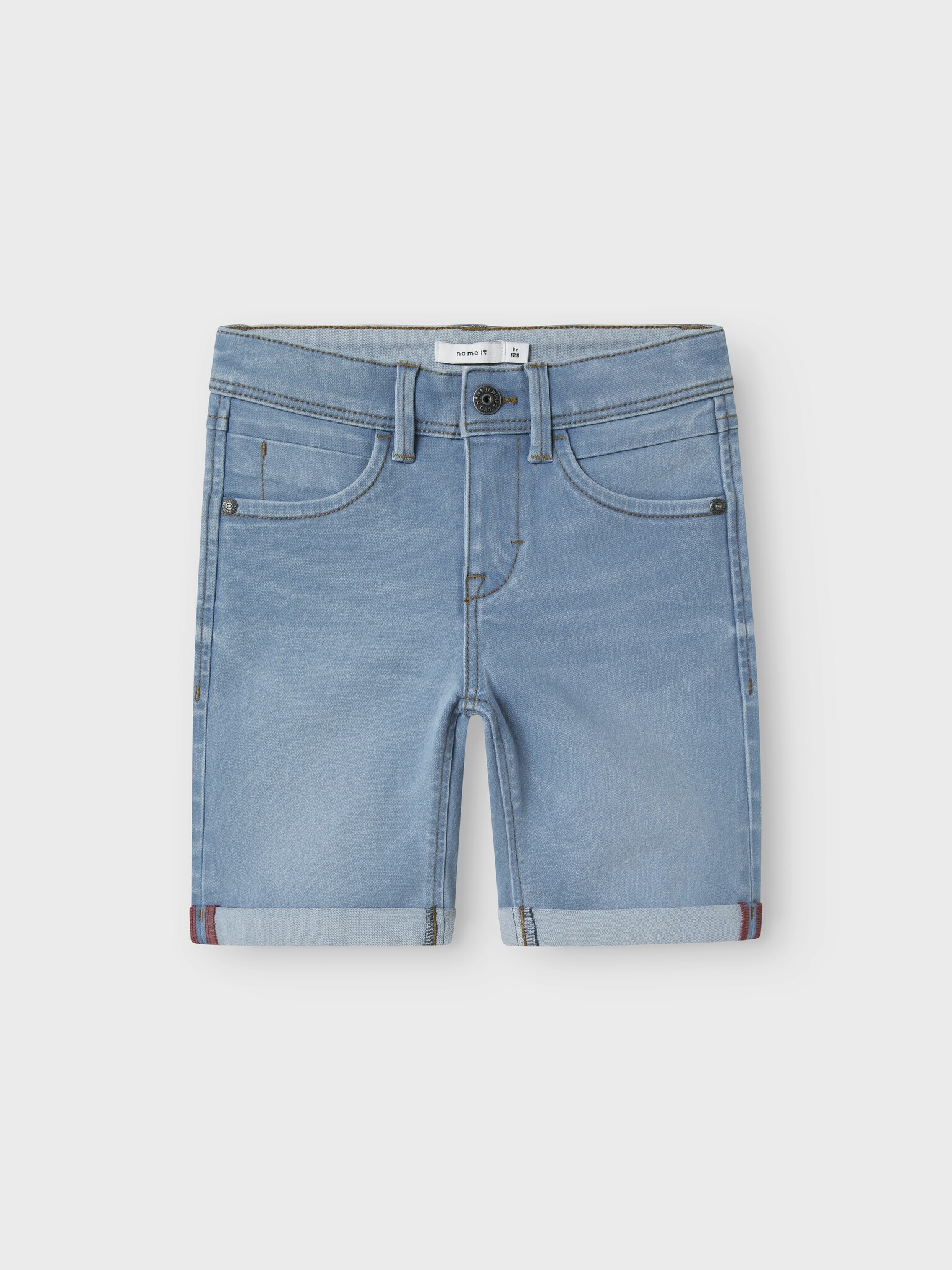 Name it zomer jeans short jongens - slim fit - licht blauw denim - Nkmsilas Name it zomer jeans short jongens - slim fit - licht blauw denim - Nkmsilas