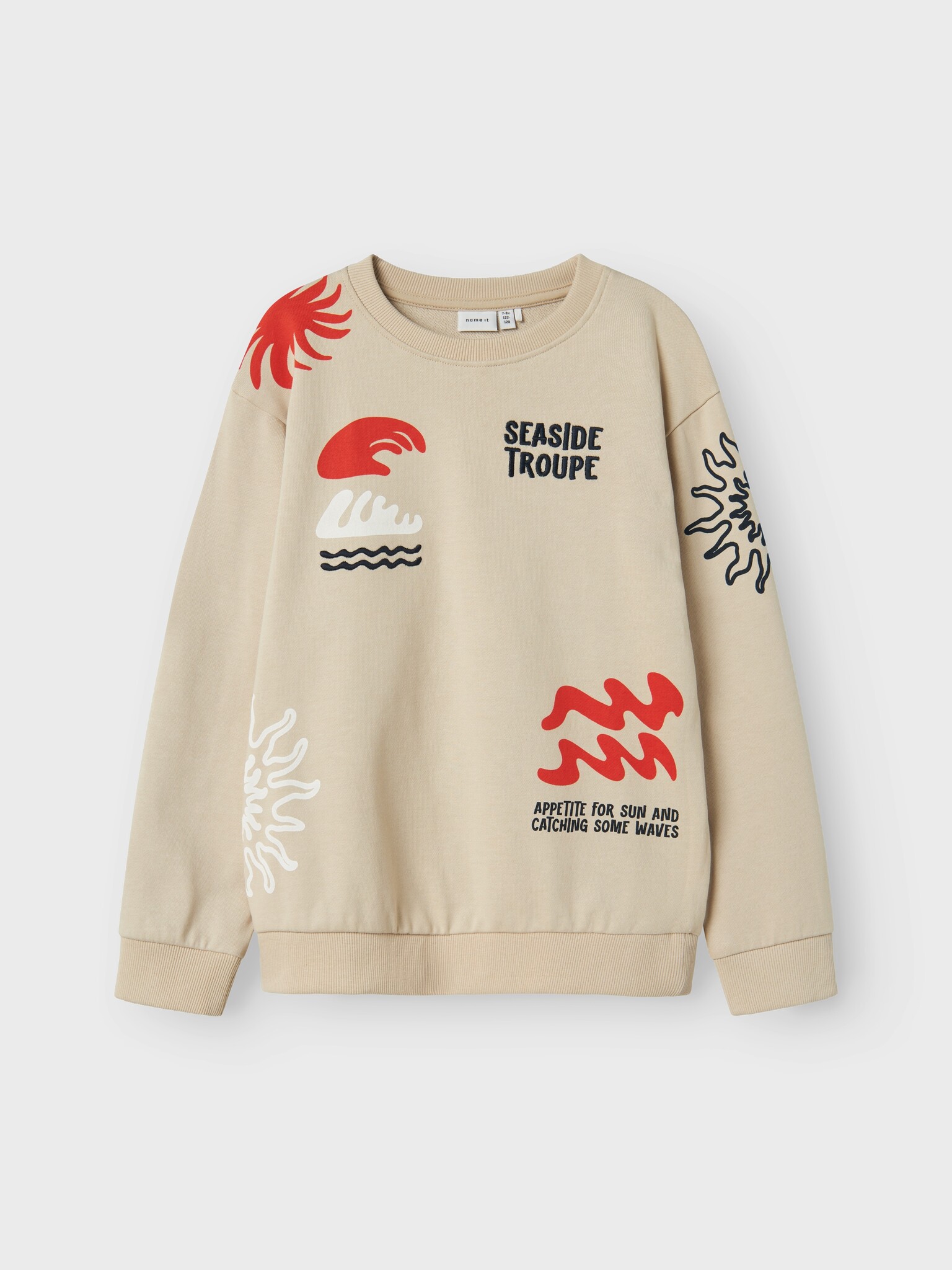 Name it zomer sweat shirt jongens - taupe - Nkmfesab Name it zomer sweat shirt jongens - taupe - Nkmfesab