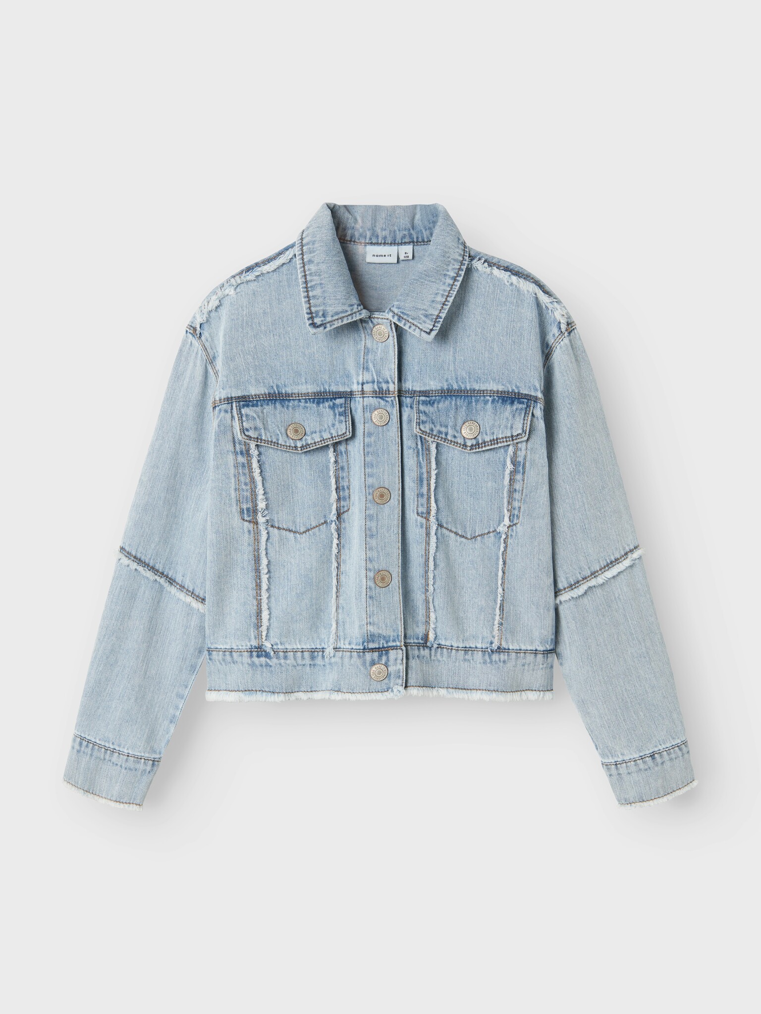 Name it zomer spijkerjas meisjes - licht blauw denim - Nkffray Name it zomer spijkerjas meisjes - licht blauw denim - Nkffray
