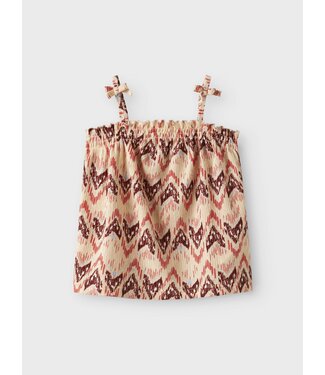 Name it zomer top S/S meisjes - print beige - Nkfhamsa