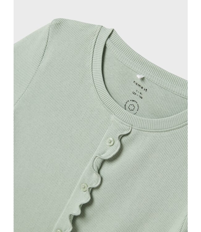 Name it zomer t-shirt S/S meisjes - blauw grijs - Nkfholimse