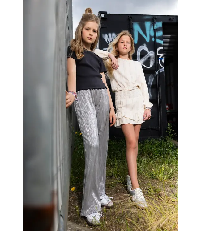 Indian Blue Jeans Zomer T-shirt S/S meisjes - grijs - cropped