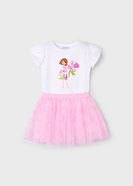 Mayoral Zomer tule rok + top meisjes - mauve paars Mayoral Zomer tule rok + top meisjes - mauve paars