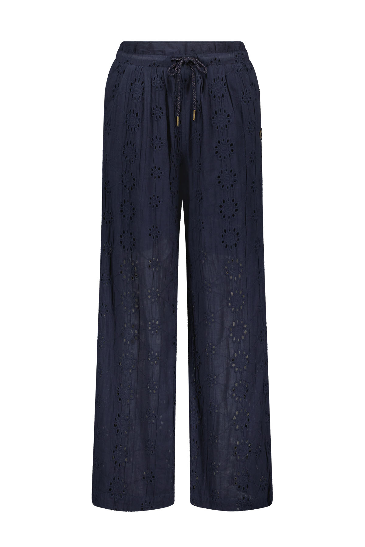 Like Flo zomer broek meisjes - navy blauw - broderie anglaise - Fenna Like Flo zomer broek meisjes - navy blauw - broderie anglaise - Fenna