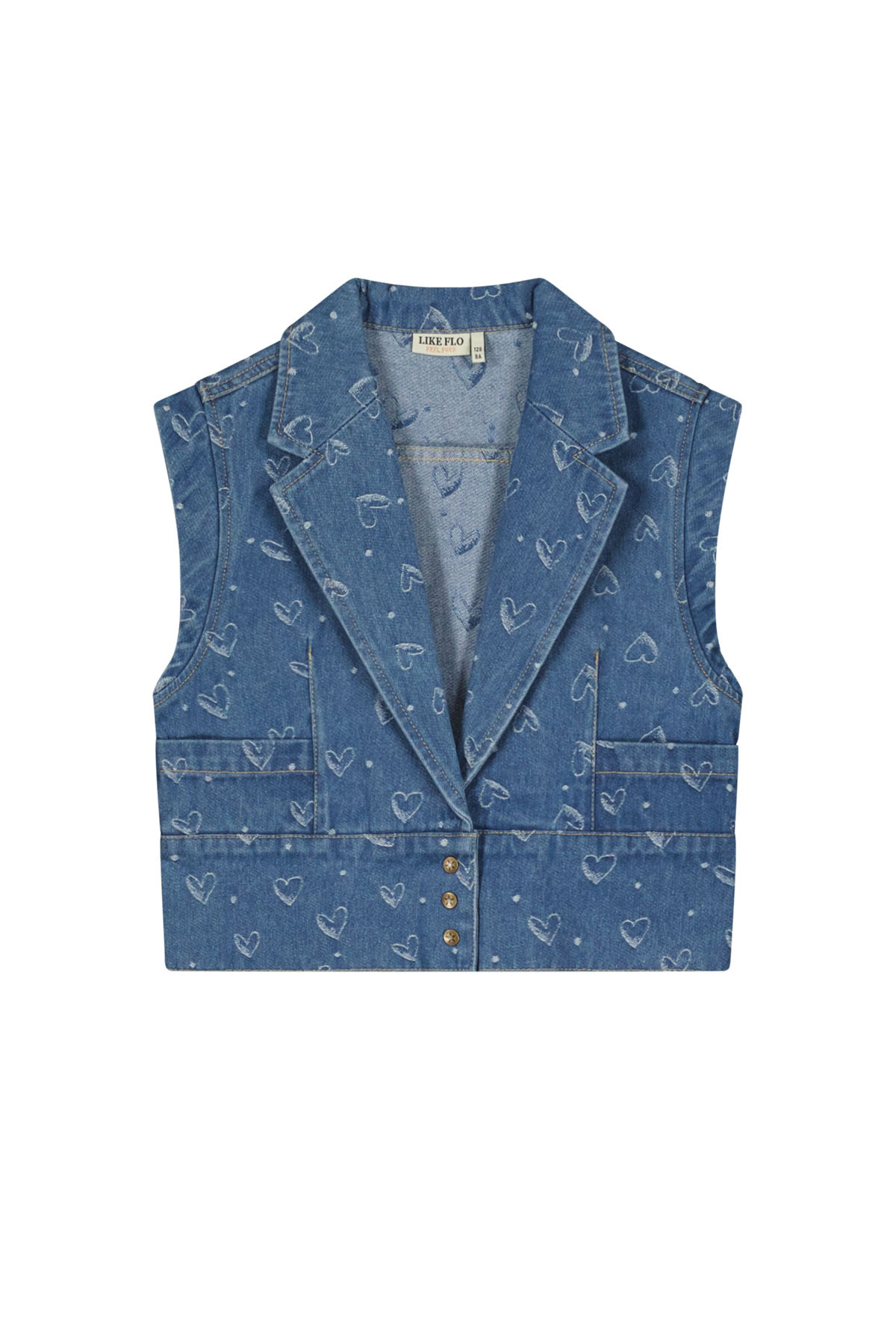 Like Flo zomer gilet meisjes - denim blauw - Danique Like Flo zomer gilet meisjes - denim blauw - Danique
