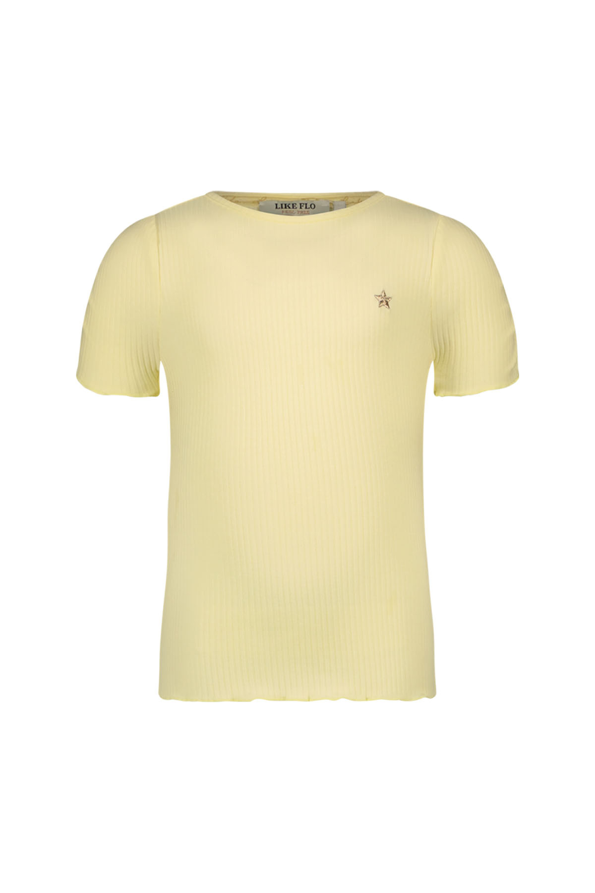Like Flo zomer t-shirt meisjes - geel - rib - Elise afbeelding