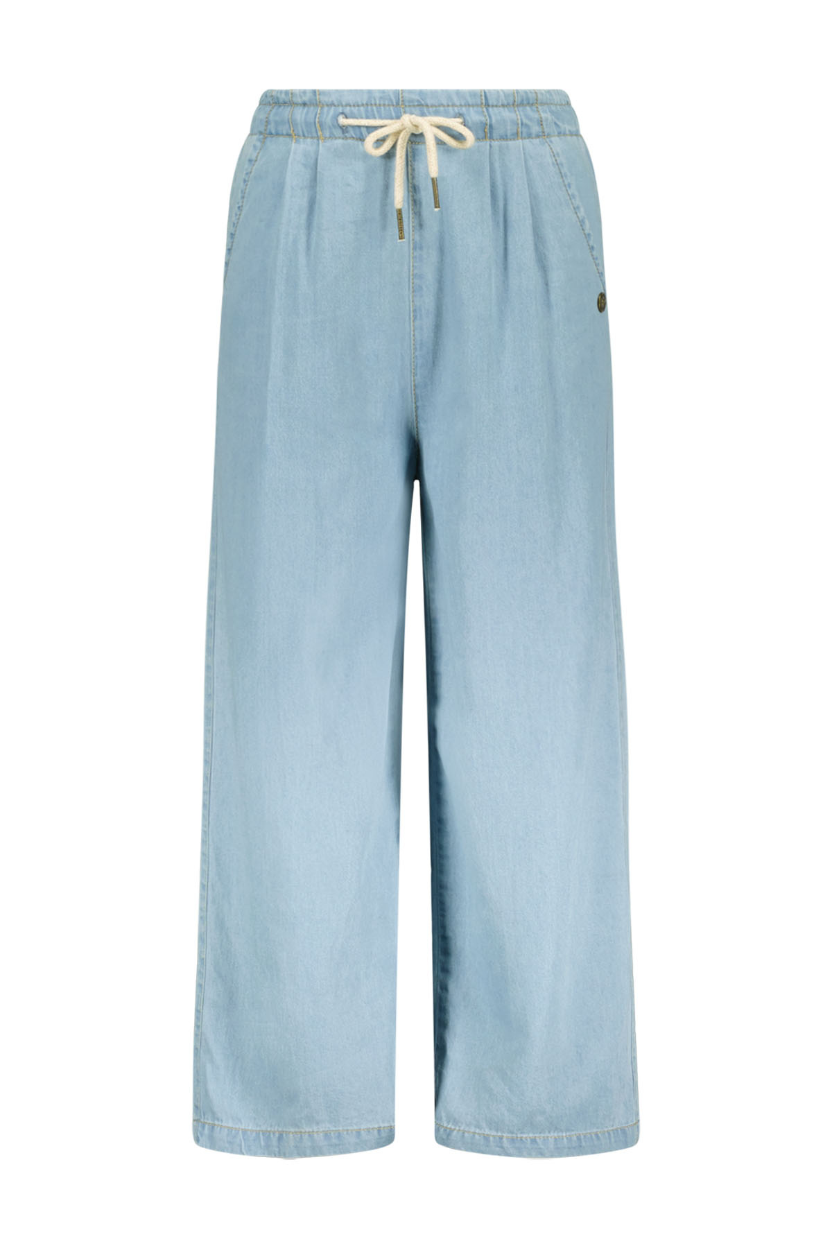 Like Flo zomer jeans broek meisjes - denim blauw - chambrey - Fleur Like Flo zomer jeans broek meisjes - denim blauw - chambrey - Fleur
