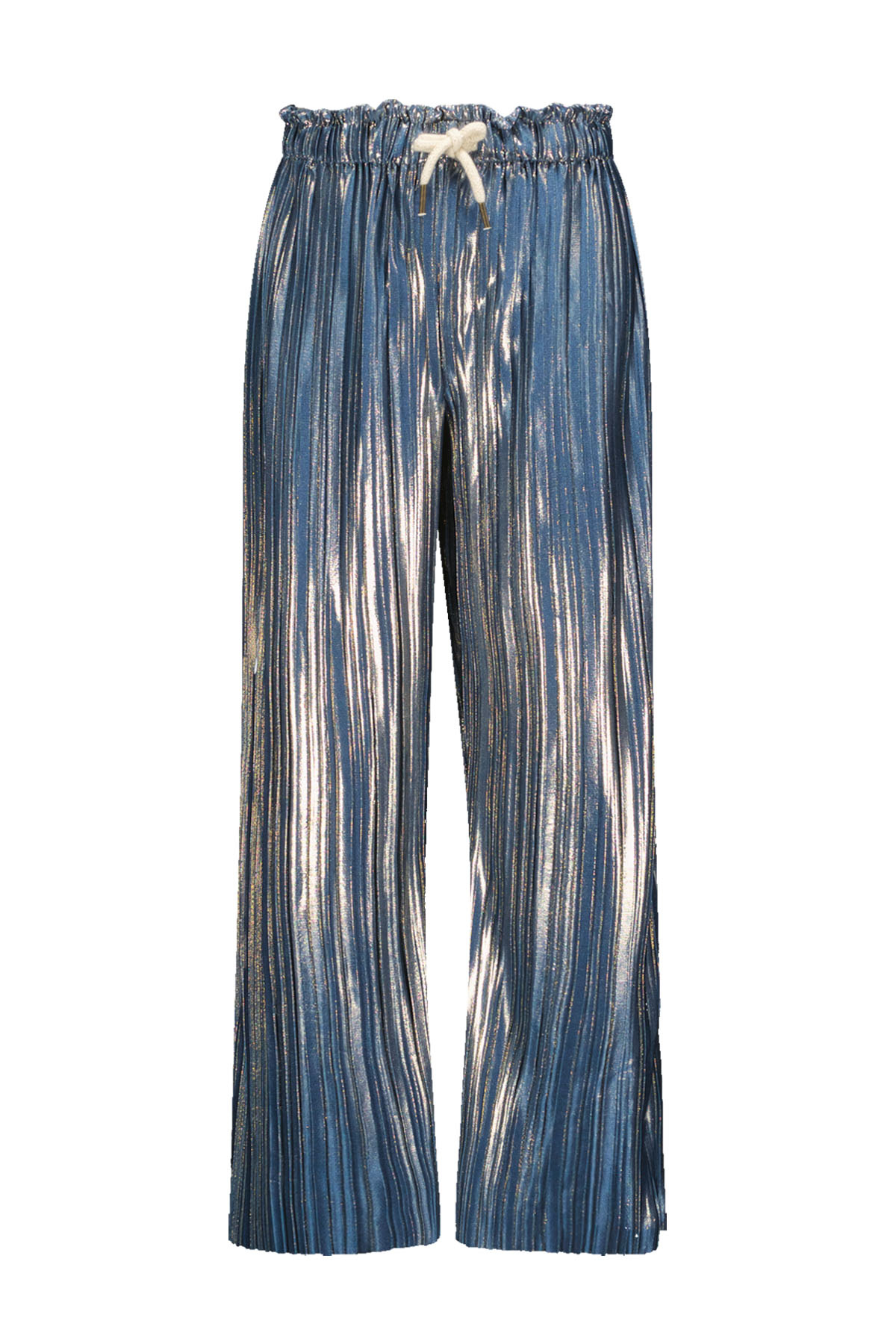 Like Flo zomer broek meisjes - navy blauw - metallic, plisse - Fenna Like Flo zomer broek meisjes - navy blauw - metallic, plisse - Fenna