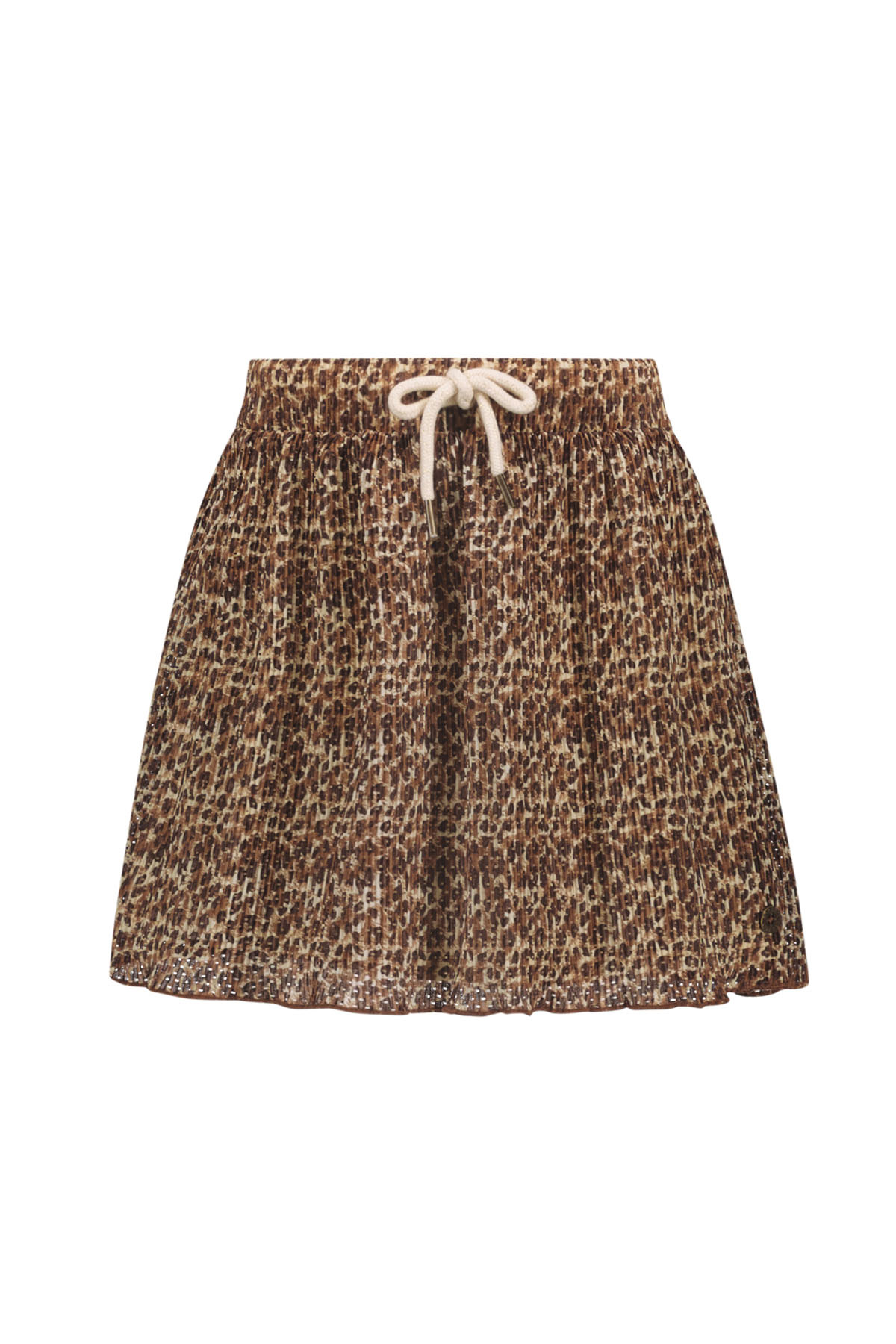 Like Flo zomer rok meisjes - luipaard latte - plisse, mesh - Sasha Like Flo zomer rok meisjes - luipaard latte - plisse, mesh - Sasha