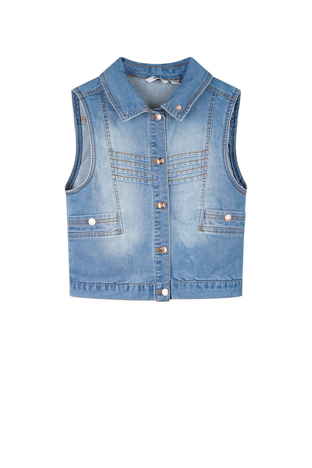NoBell zomer gilet meisjes - denim blauw - Better NoBell zomer gilet meisjes - denim blauw - Better