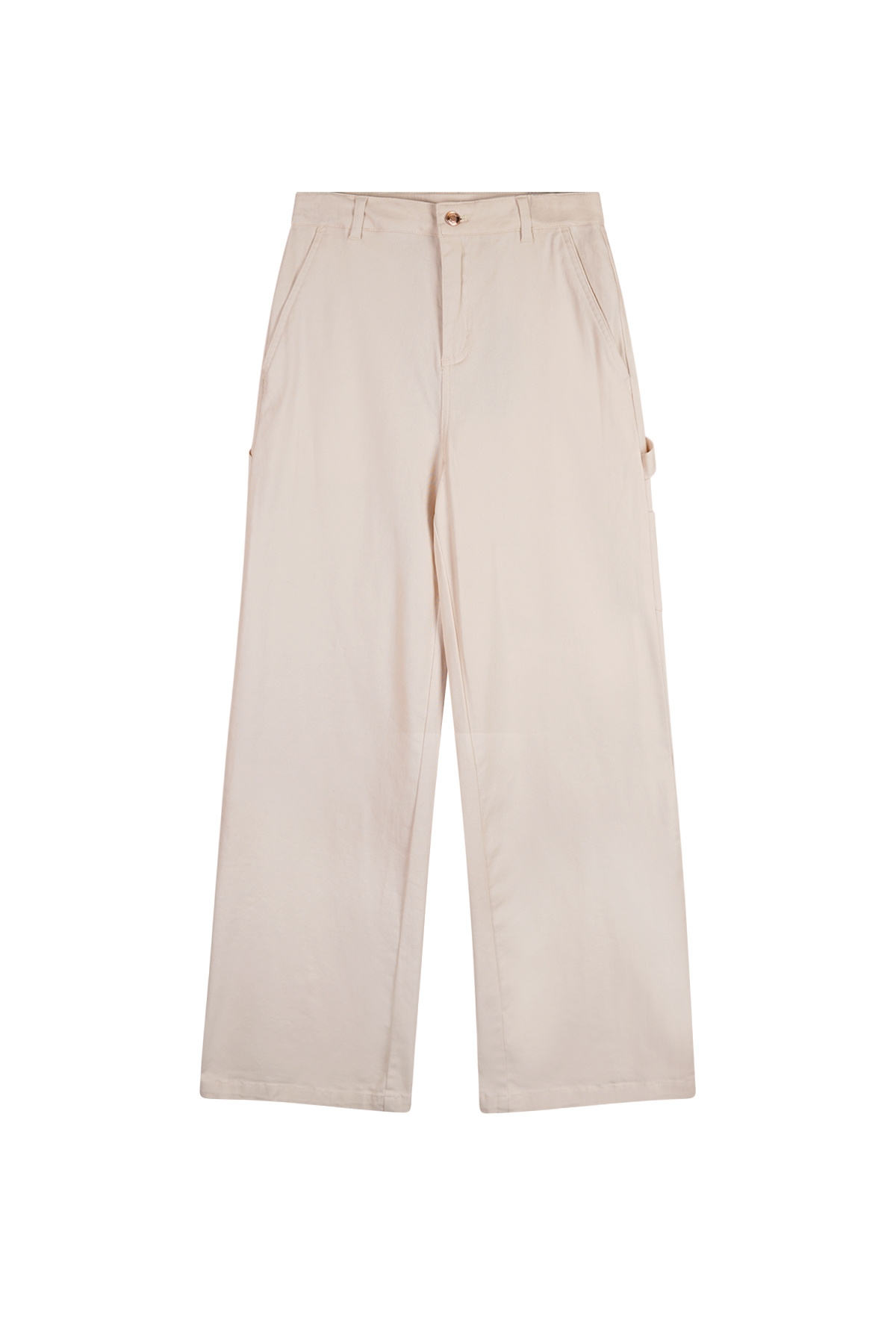 NoBell zomer broek meisjes - ivoor wit - cargo, twill - Suca NoBell zomer broek meisjes - ivoor wit - cargo, twill - Suca