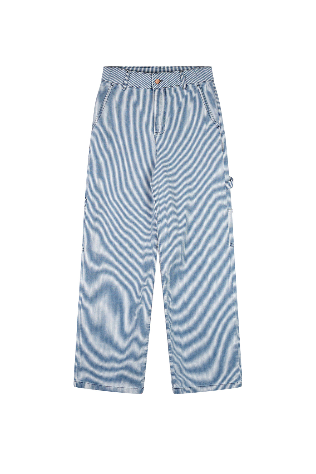 NoBell zomer broek meisjes - blauw - cargo, twill, gestreept - Suca NoBell zomer broek meisjes - blauw - cargo, twill, gestreept - Suca