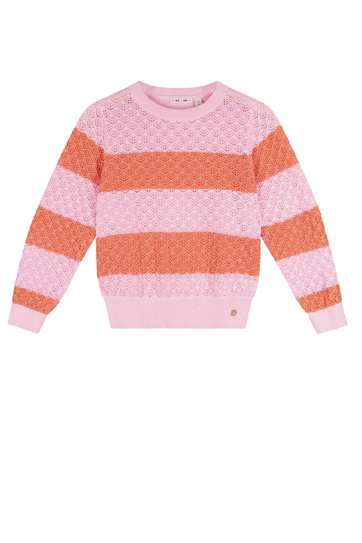 NoNo zomer sweater meisjes - bubblegum roze - crochet gebreid - Kerala NoNo zomer sweater meisjes - bubblegum roze - crochet gebreid - Kerala