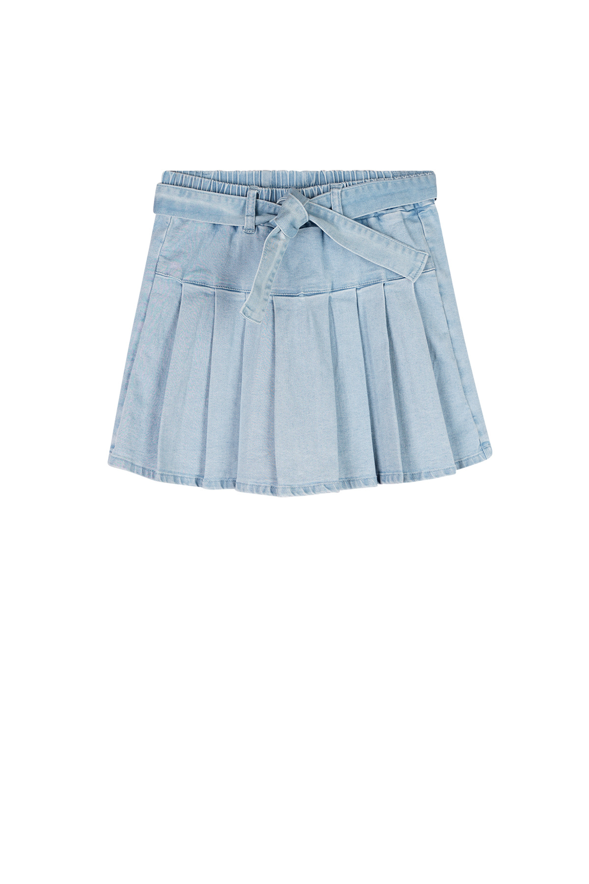 NoNo zomer skort meisjes - denim blauw - plooien - Sella NoNo zomer skort meisjes - denim blauw - plooien - Sella