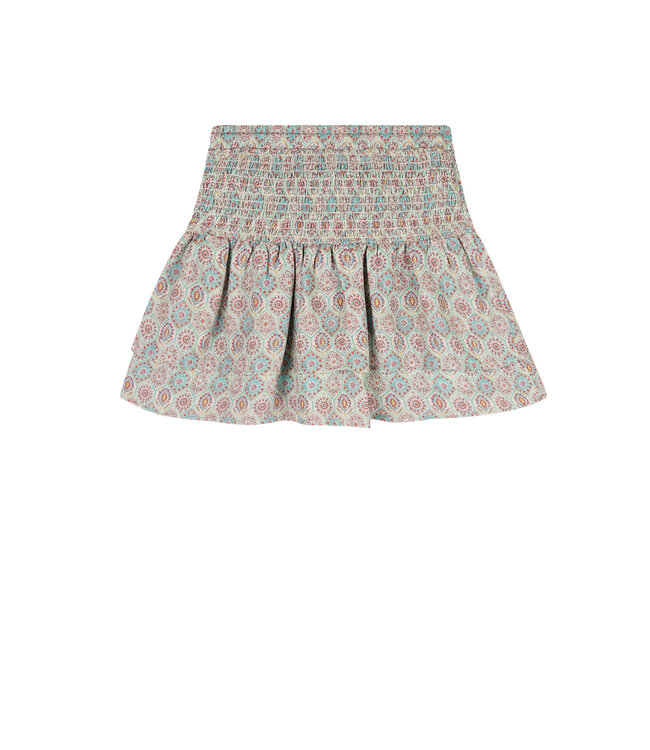 NoNo zomer rok meisjes - mint - AOP, smock - Nami