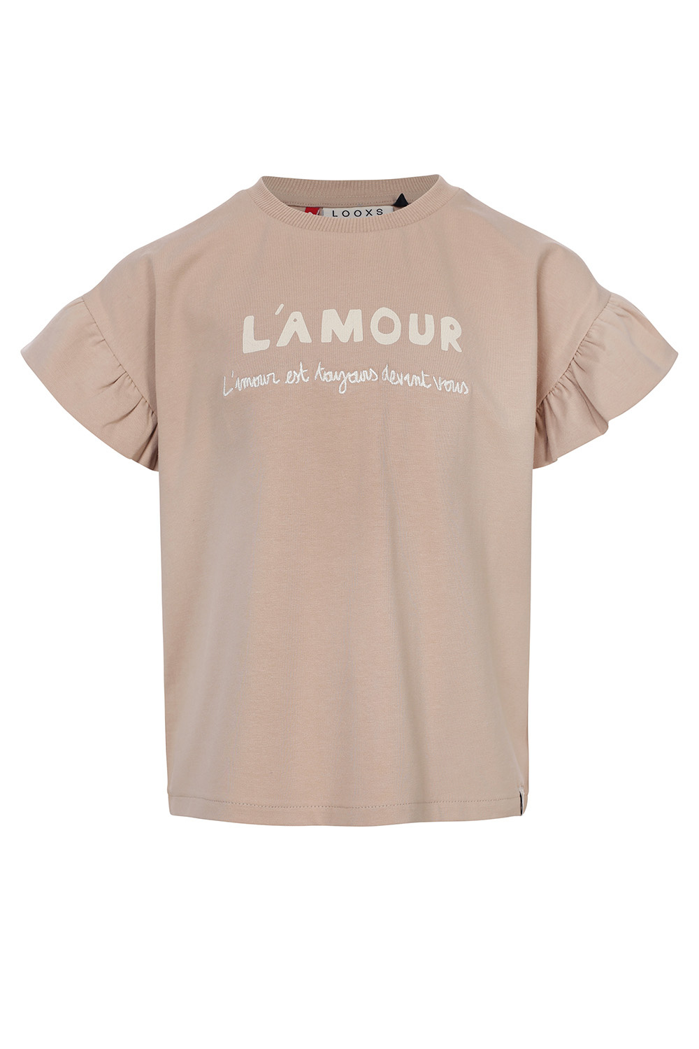 LOOXS Little Zomer t-shirt meisjes s/s - beige LOOXS Little Zomer t-shirt meisjes s/s - beige