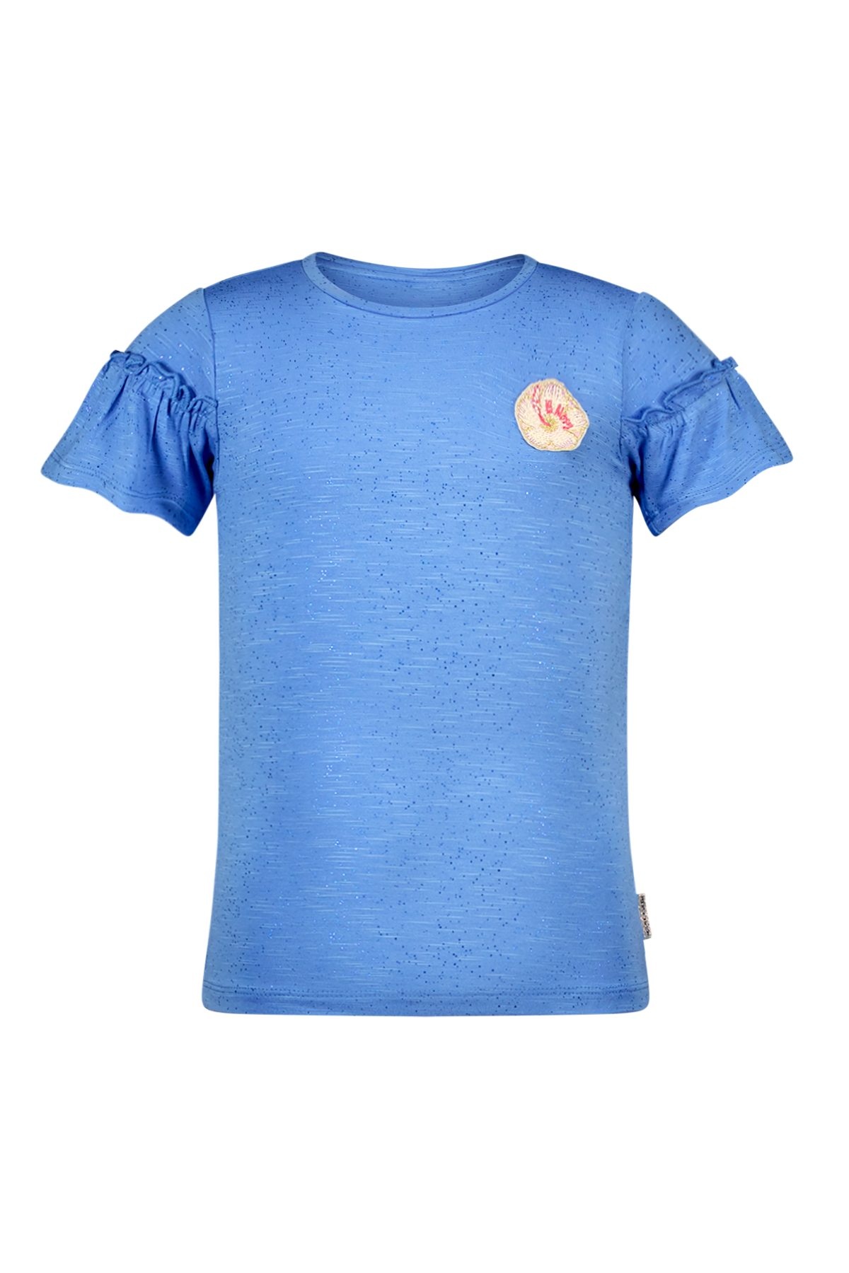 B.Nosy zomer top meisjes - soft blauw - glitter, ballon mouw - Tika B.Nosy zomer top meisjes - soft blauw - glitter, ballon mouw - Tika